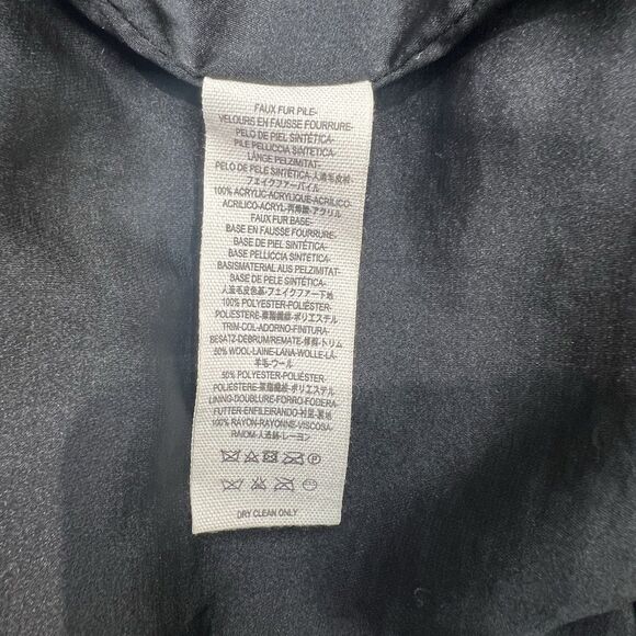 Free People Wrap Me Up Faux Fur Coat Jacket Size M Printed Stars Boho Rare - Picture 14 of 16